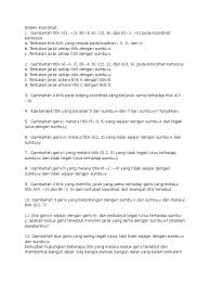 Pesawat itu bergerak 3 satuan ke selatan, lalu belok ke arah barat sejauh 4 satuan, dan belok ke arah utara sejauh 2 satuan. Cartesius Koordinat Soal Pdf