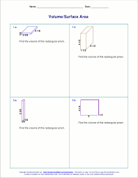 (yes, a cube is a prism, because it is a square all along its length) (also see rectangular prisms ). Free Worksheets For The Volume And Surface Area Of Cubes Rectangular Prisms