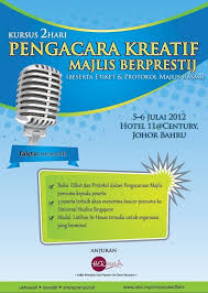 Bagi memastikan majlis berjalan dengan lancar, hadirin diingatkan agar mematikan atau memastikan telefon bimbit berada dalam pengaturcaraan senyap. Kursus Pengacara Kreatif Majlis Berprestij Office Of Corporate Affairs