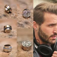 1Pairs Crystal Strong Magnetic Ear Stud Clip Earrings for Men and Women  Punk Round Zircon Magnet Earrings Non Piercing Jewelry