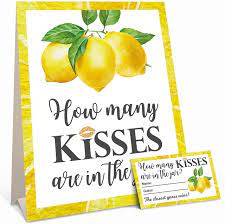 Bridal Shower Games - She Found Her Main Squeeze - Guess How Many Kisses  Game (Sign with 30 Cards): Buy Online at Best Price in UAE - Amazon.ae