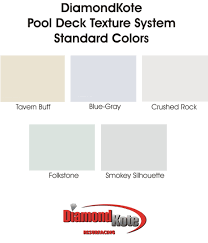 Pool Deck Color Chart Diamond Kote Decorative Concrete
