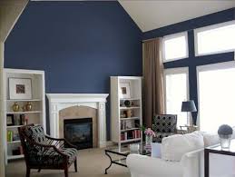 Dark Blue Accent Wall Vaulted Ceilings Blue Accent Walls Dining Room Navy Navy Blue Living Room