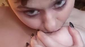 Big tit play - sucking and licking my own nipples and boobs, squeezing big  breasts