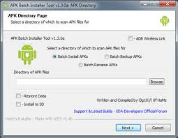 Jan 12, 2018 · the apk extension stands for android package kit, and is the file format used for installing android applications (much like exe for windows). Apk Batch Installer Install Backup Restore Rename Android Apps In One Go To From Your Windows Pc Android Authority