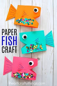 Super Cute Paper Fish Craft Preschool Crafts Fish Crafts Summer Crafts For Kids