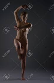 Naked Female Dancer Posing In Studio Stock Photo, Picture and Royalty Free  Image. Image 18787069.