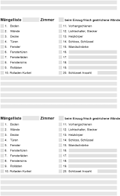 Der vermieter, hausverwalter oder makler sollte bei der wohnungsübergabe persönlich anwesend sein, damit du dich später auf seine aussagen berufen kannst. Mangelliste Wohnungsabnahme Protokoll Pdf Free Download