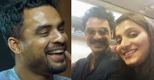 Tovino Thomas Owes His Wife For Lip Lock Skills Tovino Thomas Lidiya Wife Kissing Scene Lip Lock Intimate Scenes Shooting Entertainment News Movie News Film News Tovino thomas, samyuktha menon, suraaj venjarammoodu theevandi movie director: lidiya wife kissing scene lip lock