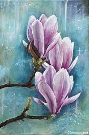 Magnolia Painting Acrylic Painting Flower Painting Original Etsy In 2021 Acrylic Painting Flowers Flower Painting Original Flower Art Painting