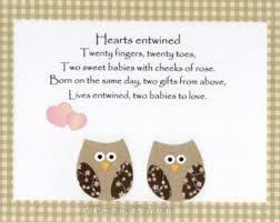 Twin Poem Hearts Entwined Google Search Twin Nursery Art Baby Girl Shower Cards Nursery Twins