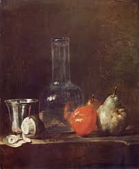 Jean Baptiste Simeon Chardin Still Life With Glass Flask And Fruit C 1750 Flask Art Still Life Painting Painting Still Life