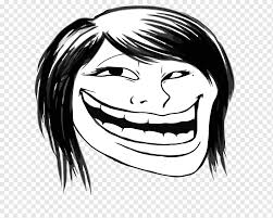 Интернет-тролль Trollface Rage comic Know Your Meme, хризантема хризантема,  лицо, чёрные волосы, монохромный png | PNGWing