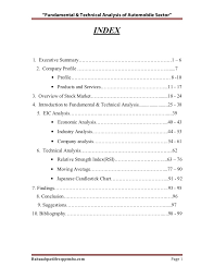 a project report on fundamental technical analysis of