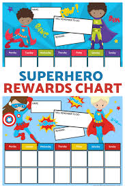 Superhero Reward Chart For Boys Girls Free Printable