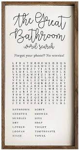 the great bathroom word search wood wall sign bathroom signs bathroom inspiration decor great bathrooms