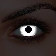 Blackout, whiteout, white mesh available. I Glow Eyes White Uv Contact Lenses To Help You Stand Out At Halloween