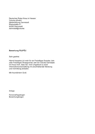 Ein freiwilliges soziales jahr beim drk absolvieren? Personalfragebogen Volunta