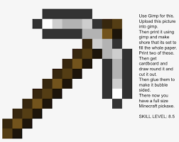 Since its creation in 2009, minecraft has become a wildly popular game. Minecraft Pickaxe Drawing At Getdrawings Minecraft Iron Pickaxe Printable Free Transparent Png Download Pngkey