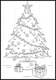 Maybe you would like to learn more about one of these? How To Draw Christmas Trees Decorated And Gifts Underneath With Easy Step By Step Drawing Tutorials Lessons For Kids And Children
