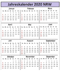 Die übersicht ist in verschiedenen designs verfügbar, die beispielsweise nach monaten untergliedert sind. Druckbare 2020 Jahreskalender Nrw Zum Ausdrucken Pdf Druckbarer 2021 Kalender