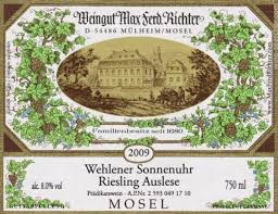 Check spelling or type a new query. Weingut Max Ferd Richter Wehlener Sonnenuhr Riesling Auslese Mosel Prices Stores Tasting Notes Market Data