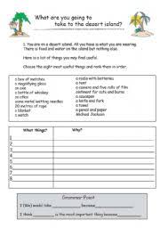 We are unique in that we offer two main menus to choose from. Desert Island Worksheets