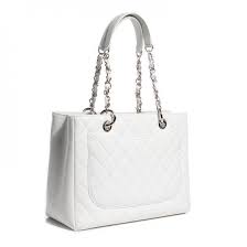 This is an authentic chanel caviar grand shopping tote gst xl blue. Chanel Caviar Grand Shopping Tote Gst White Shw Designer Takeaway By Queen Of Luxury Boutique Inc