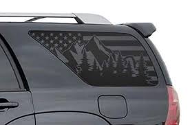 Matte Black American Flag Decal 4runner Toyota 4runner Outdoor Forest Mountain Scene Usa Flag Decals In Matte Black For Side Windows Fits 2002 2009 Fr27 Ma Lovely Novelty Toyota 4runner 4runner Toyota