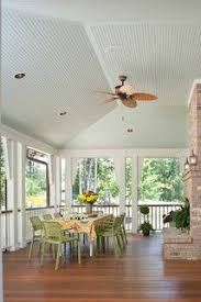 Vaulted Pale Blue Beadboard Ceiling Hip Roof Hip Roof Design Traditional Porch Vaulted Ceiling Living Room