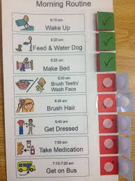 our autism consultant made this visual schedule the