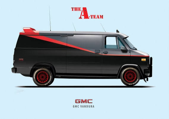The A Team Van GMC Vandura Illustration Car Art TV and Film Movie Car  Digtal Download - Etsy