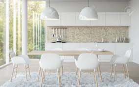 When it's time to make a statement in your home, count on this kitchen table to do the trick in a casual or formal dining setting. Modern White Dining Room 3d Rendering Image There Are Dining Room Has A Kitchen In The