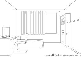 One Point Perspective Room Drawing Tutorial Animeoutline It represents the viewer's eye level. one point perspective room drawing