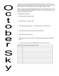 The scientific method and basic experiment design. October Sky Experimental Design Worksheet For 9th 12th Grade Lesson Planet