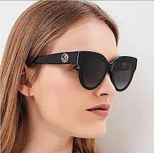 Fendi Women's Black Dark Grey Grad Sunglasses NWT