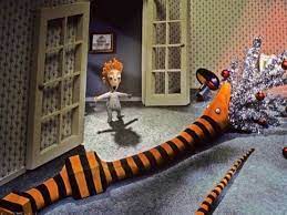 One of my favorite details from nightmare before christmas was the orange and black snake that pretty much eats christmas. Christmas In July 2019 Week 2 The Nightmare Before Christmas Gift Eating Snake Simple Simon And Company Nightmare Before Christmas Gifts Nightmare Before Christmas Decorations Nightmare Before Christmas Halloween