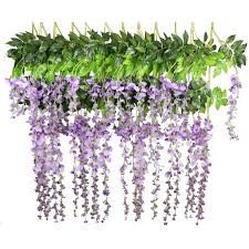 Check spelling or type a new query. Coolmde 12 Pack 1 Piece 3 6 Feet Artificial Fake Wisteria Vine Ratta Hanging Garland Silk Flowers String Home Party Wedding Decor Purple Walmart Com Walmart Com