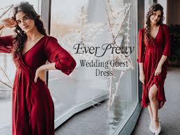 Amazon.com: Ever-Pretty Women's Chiffon Spring V Neck Long Sleeves Pleated  A-Line Midi Length Wedding Guest Dress Black : Clothing, Shoes & Jewelry