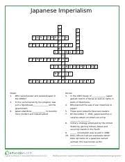 Check spelling or type a new query. Crossword Answer Key 1 Pdf Japanese Imperialism 1 T 2 O K 3 H P O R T S M O U T H O G 4 U N I G T E D S T A T E S W 5 Z A S U N 6 I B A T S U S 7 P Course Hero