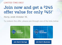 Join now as a new sam's club member for $45 (plus tax in some places) and receive an instant savings for $45 off a $45 sam's club gift card at a physical sam's club location. Sam S Club Membership Deal 45 For Membership Free Food 20 Gift Card More 245 Value Utah Sweet Savings