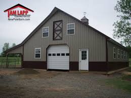 Let's build a pole barn includes color photos of 35 different style pole barns, plus framing views and interior photos of some units. Horse Barn Polebarn Building Gilbertsville Tam Lapp Construction Llc