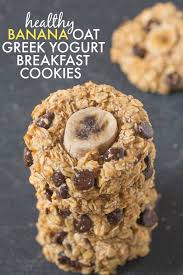 Healthy Greek Yogurt Banana Oat Breakfast Cookies Recipe Greek Yogurt Breakfast Yogurt Breakfast Banana Healthy