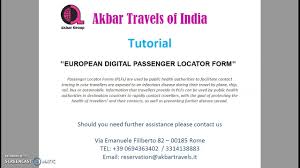 Jun 03, 2021 · italien hebt die testpflicht für grenzgänger auf. European Digital Passenger Locator Form Youtube