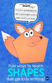Shapes Writing Craft Shapes Activities Math Writing Teaching Shapes