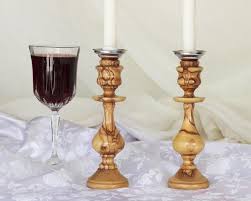 Shabbat Table Olivewood Candlesticks Wooden Candle Holders Etsy Wooden Candle Sticks Wooden Candles Candle Carving