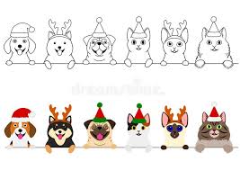 Animal clipart of a cartoon cute happy christmas puppy dog. Christmas Dogs Stock Illustrations 1 915 Christmas Dogs Stock Illustrations Vectors Clipart Dreamstime