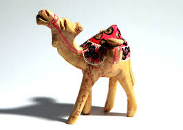 Hand carved solid wood egyptian camel,23cm long, shabby chic,retro,art deco look. Handcarved Olive Wood Camel Small Prima Shop