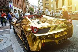 Luxury Life Design Chrome Gold Ferrari 458 Spider Ferrari 458 Ferrari New Luxury Cars