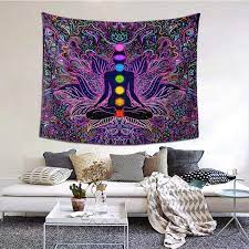 Maybe you would like to learn more about one of these? Buy Seven Chakra Tapestry Bohemian Mandala Yoga Meditation Wall Hanging Boho Studio Room Decoration Spiritual Gift Art Home Bedroom Decor Living Room Divider Door Curtain Balcony Sheer W59 1 H51 2 Online In Taiwan